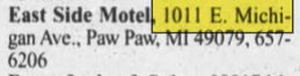 East Side  Motel - Mar 2002 Ad